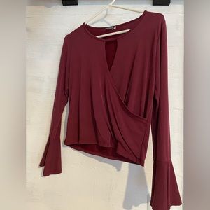 Earthbound Long Sleeve Top - Maroon